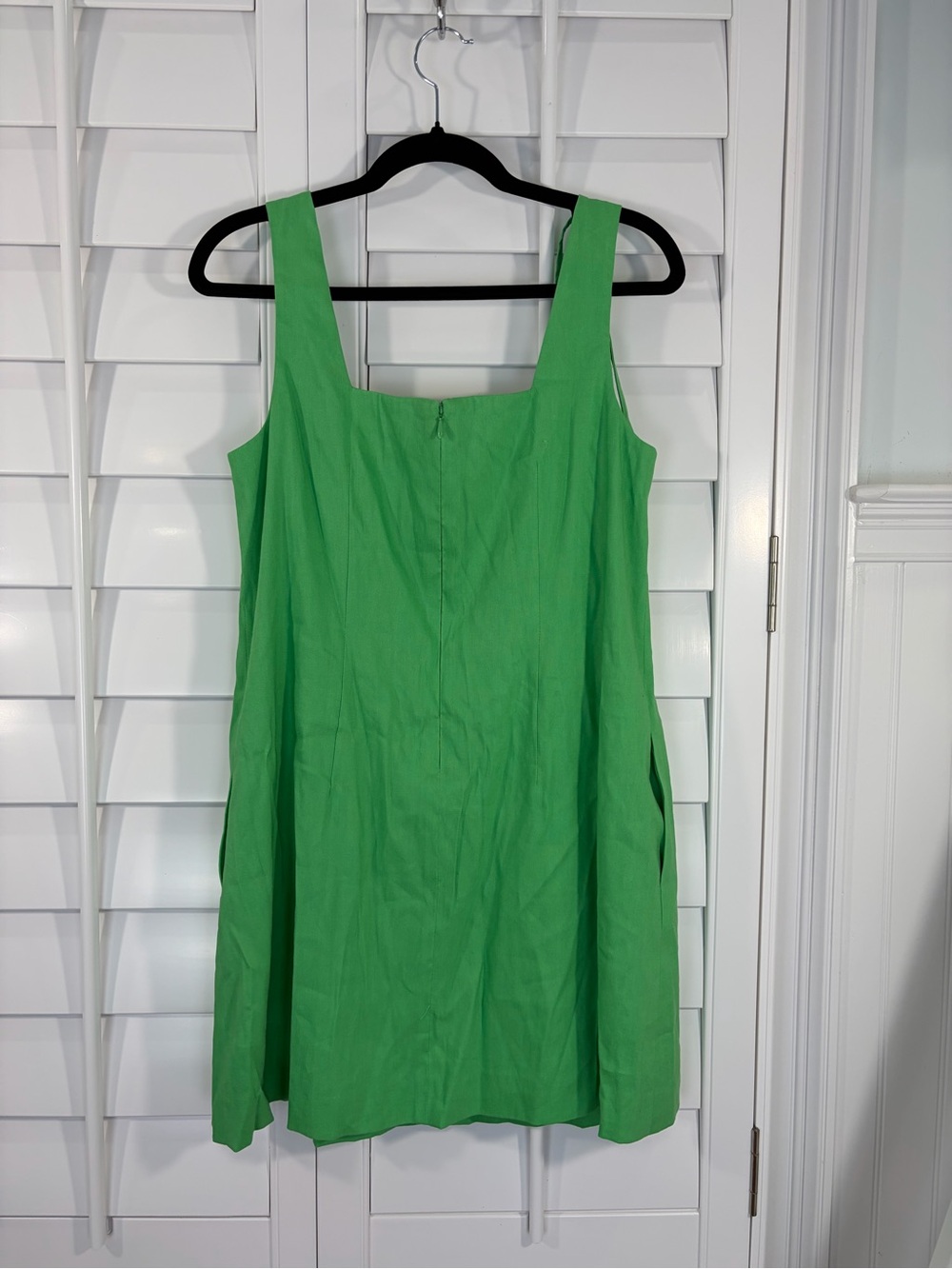Antonio Melani Eliana Printed Linen Blend Square Neck Mini Dress (M) - Picture 3 of 8